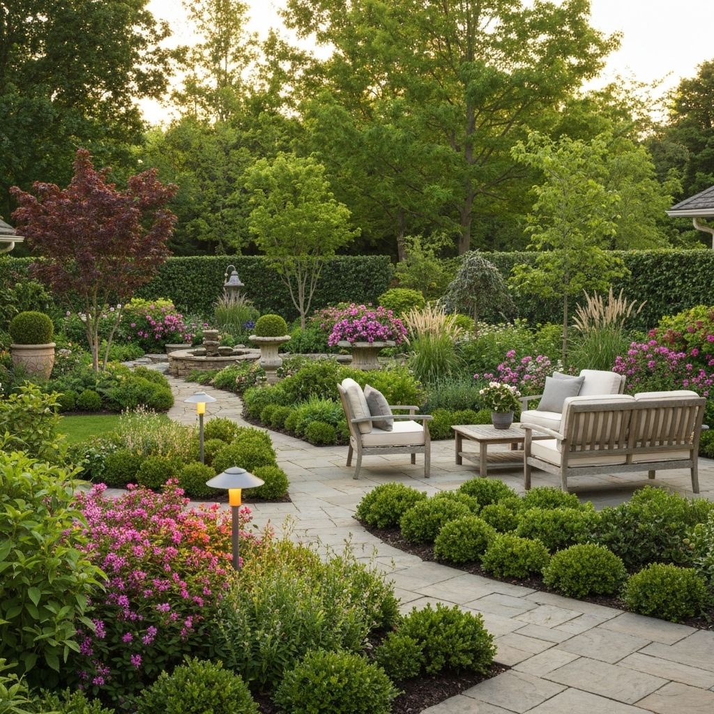 ديكور حديقة منزلية